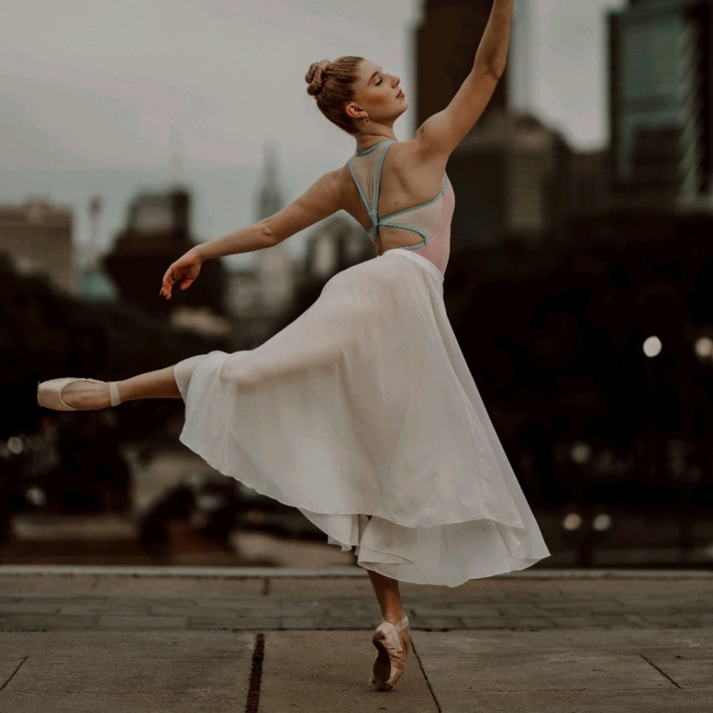 Chiffon Skirt WHITE ballet dance long